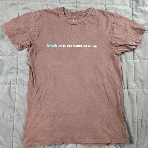 Friends Adults Medium Brown T Shirt Made One Session At A Time Short Sleeve - Picture 1 of 8